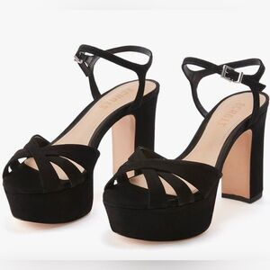 SCHUTZ Keefa Black Platform High Heel Sandals!!